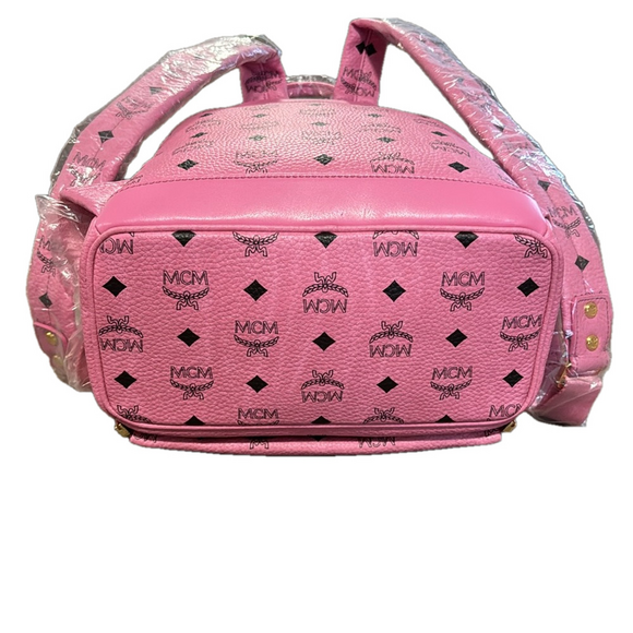 MCM Visetos Dual Stark Sprinkle Stud Medium Pink Backpack NWOT - Picture 5 of 8